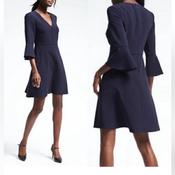 Banana Republic Flutter Sleeve Dress - Picture 3 of 8